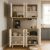 Έπιπλο κουζίνας Kalira 4 Megapap χρώμα λευκό - rota oak 120x40x196εκ. |  Ντουλάπια στο espiti