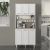 Έπιπλο κουζίνας Potter 3 Megapap χρώμα λευκό - rota oak 90x40x196,1εκ. |  Ντουλάπια στο espiti