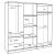 ΝΤΟΥΛΑΠΑ 6ΦΥΛΛΗ BLAKELY HM21235.01 ΜΕΛΑΜΙΝΗ ΧΡΩΜΑ ZEBRANO 201x43x181Υεκ |  Ντουλάπες ρούχων στο espiti