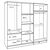 ΝΤΟΥΛΑΠΑ 6ΦΥΛΛΗ BLAKELY HM21235.02 ΜΕΛΑΜΙΝΗ ΧΡΩΜΑ SONAMA 201x43x181Υεκ |  Ντουλάπες ρούχων στο espiti