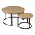 Τραπέζια σαλονιού Solme I pakoworld 2τεμ σε oak απόχρωση με μαύρα μεταλλικά πόδια |  Τραπεζάκια σαλονιού στο espiti