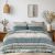 Beauty Home Σετ σεντόνια φανελένια υπέρδιπλα με λάστιχο Monet Art 12331 170x200+32 Πράσινο       |  Σεντόνια Υπέρδιπλα / King Size στο espiti