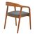 Πολυθρόνα Hogie pakoworld rubberwood καρυδί- μαύρο pu μαξιλάρι 61x60x76εκ |  Πολυθρόνες τραπεζαρίας στο espiti
