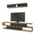 Σύνθεση τηλεόρασης Manet Megapap με LED χρώμα sepet oak - ανθρακί 180x29,5x39εκ. |  Συνθέσεις σαλονιού στο espiti