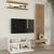 Σύνθεση τηλεόρασης Dumont Megapap χρώμα λευκό - sepet oak 180x36,8x200εκ. |  Συνθέσεις σαλονιού στο espiti