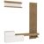 Σύνθεση τηλεόρασης Dumont Megapap χρώμα λευκό - sepet oak 180x36,8x200εκ. |  Συνθέσεις σαλονιού στο espiti
