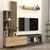 Σύνθεση τηλεόρασης Vermont Megapap χρώμα ανθρακί - sepet oak 180x40x193,8εκ. |  Συνθέσεις σαλονιού στο espiti