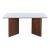 Τραπέζι Versy pakoworld sintered stone-mdf σε λευκό μαρμάρου με καρυδί βάση 160x90x75εκ |  Τραπέζια στο espiti