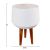 ΓΛΑΣΤΡΑ ΕΣΩΤ.ΧΩΡΟΥ QUAN HM4680.02L FIBER CEMENT ΛΕΥΚΟ--ΒΑΣΗ TEAK Φ40x85Υεκ |  Φυτά συνθετικά - Λουλούδια στο espiti