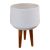 ΓΛΑΣΤΡΑ ΕΣΩΤ.ΧΩΡΟΥ QUAN HM4680.02L FIBER CEMENT ΛΕΥΚΟ--ΒΑΣΗ TEAK Φ40x85Υεκ |  Φυτά συνθετικά - Λουλούδια στο espiti