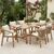Τραπεζαρία Malibu pakoworld μασίφ ξύλο ακακίας 180x90x75εκ Σετ 7τεμ |  Σετ τραπεζαρία κήπου στο espiti