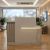 Γραφείο υποδοχής - reception Dayana Megapap με LED χρώμα travertine - sandstone 150x85,2x120εκ. |  Reception γραφείου στο espiti