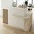 Γραφείο υποδοχής - reception Dayana Megapap με LED χρώμα travertine - sandstone 150x85,2x120εκ. |  Reception γραφείου στο espiti