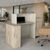 Γραφείο υποδοχής - reception Dayana Megapap με LED χρώμα travertine - sandstone 150x85,2x120εκ. |  Reception γραφείου στο espiti