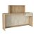 Γραφείο υποδοχής - reception Davis Megapap με LED χρώμα sepet oak - travertine 150x41,8x115εκ. |  Reception γραφείου στο espiti
