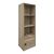 Βιβλιοθήκη-στήλη Lenobia pakoworld με ντουλάπι sonoma 30.5x24x95εκ |  Σετ Μπάνιου στο espiti