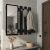 Κρεμάστρα τοίχου με καθρέπτη Folin Megapap χρώμα sencron black 90x4x90εκ. |  Βιτρίνες - Έπιπλα εισόδου στο espiti