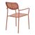Πολυθρόνα Deraby pakoworld στοιβαζόμενη terracotta μέταλλο 56x45.5x83εκ |  Πολυθρόνες κήπου στο espiti