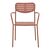 Πολυθρόνα Deraby pakoworld στοιβαζόμενη terracotta μέταλλο 56x45.5x83εκ |  Πολυθρόνες κήπου στο espiti
