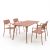 Τραπεζαρία Moraja Deraby pakoworld σετ 5τεμ terracotta μέταλλο 140x80x72εκ |  Σετ τραπεζαρία κήπου στο espiti