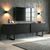 Έπιπλο τηλεόρασης Luxe Megapap χρώμα black wood 180x30x50εκ. |  Έπιπλα τηλεόρασης στο espiti