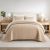 Κουβερλί Υπέρδιπλο Ξενοδοχείου 100% Cοtton Beige Astron Italy |  Κουβερλί Μονά στο espiti