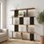 Βιβλιοθήκη Ratu pakoworld ανθρακί με oak 120x24,6x141εκ |  Βιβλιοθήκες στο espiti