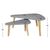ΣΕΤ 2 ΤΡΑΠΕΖΑΚΙΑ ΣΑΛΟΝΙΟΥ PRANTIS HM10732.01 FIBER CEMENT ΓΚΡΙ-ΠΟΔΙΑ ΑΚΑΚΙΑΣ |  Τραπεζάκια σαλονιού στο espiti