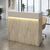 Γραφείο υποδοχής - reception Wilko Megapap με LED χρώμα travertine - sandstone 113,6x42x110εκ. |  Reception γραφείου στο espiti