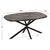 ΤΡΑΠΕΖΙ ΟΒΑΛ RODDEN HM11903.02 ΜΕ WERZALIT BLACK/GOLD MARBLE-ΜΑΥΡΗ ΒΑΣΗ 146x94x75Υεκ |  Τραπέζια κήπου στο espiti