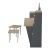 Παιδικό γραφείο με σκαμπο Dualto pakoworld sonoma-ανθρακί 180x30x93.6εκ |  Παιδικά έπιπλα στο espiti