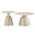 Τραπέζια σαλονιού Sculpt pakoworld σετ 2τεμ μέταλλο cappuccino- sintered stone σε όψης τραβερτίνης |  Τραπεζάκια σαλονιού στο espiti