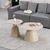 Τραπέζια σαλονιού Sculpt pakoworld σετ 2τεμ μέταλλο cappuccino- sintered stone σε όψης τραβερτίνης |  Τραπεζάκια σαλονιού στο espiti