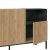 Μπουφές Cailin Megapap χρώμα sepet oak - black wood 140x41,8x80εκ. |  Μπουφέδες στο espiti