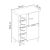 Μπουφές Colia Megapap χρώμα sepet oak 85x44x120,4εκ. |  Μπουφέδες στο espiti