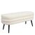 Παγκάκι Ottoman ArteLibre TONDO Λευκό Ύφασμα Teddy/Μέταλλο 42x112x44cm 14770099 ArteLibre |  Σκαμπώ κήπου στο espiti