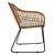 Πολυθρόνα Κήπου ArteLibre ABURIUS Φυσικό/Μαύρο Rattan/Μέταλλο 63x60x83.5cm 14510058 ArteLibre |  Καναπέδες - Καρέκλες  στο espiti
