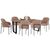 ΣΕΤ ΤΡΑΠΕΖΑΡΙΑΣ 7ΤΜΧ MANIDO HM10949.03 MDF TOP--ΥΦΑΣΜΑ TAUPE & ΜΕΤΑΛΛΟ ΜΑΥΡΟ |  Σετ τραπεζαρίες στο espiti