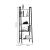 Βιβλιοθήκη Jebia pakoworld oak με μαύρο μέταλλο 56x37x172.2εκ |  Βιβλιοθήκες στο espiti