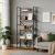 Βιβλιοθήκη Manlo pakoworld oak με μαύρο μέταλλο 58.6x23.5x144εκ |  Βιβλιοθήκες στο espiti