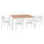 ΣΕΤ ΤΡΑΠΕΖΑΡΙΑΣ ΕΞ.ΧΩΡΟΥ 7ΤΜΧ HILLIARD HM10999.01 ΛΕΥΚΟ ΑΛΟΥΜΙΝΙΟ-POLYWOOD |  Σετ τραπεζαρία κήπου στο espiti