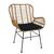 Καρέκλα Κήπου ArteLibre ABUDIUS Φυσικό/Μαύρο Μέταλλο/Rattan 60x60x85cm 14510016 ArteLibre |  Καναπέδες - Καρέκλες  στο espiti