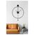 Stewehome μοντέρνο μεταλλικό ρολόι τοίχου με εκκρεμές στρογγυλό Μαύρο 60x80 cm 51118838 |  Ρολόγια στο espiti