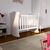 Stewehome Λευκή Βρεφική Κούνια Sweet Bear 50x90 με Στρώμα &amp; Μαξιλάρι | Ιδανική για 0-2 Ετών 50x90 cm 495792 |  Παιδικά έπιπλα στο espiti