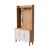 Stewehome Ντουλάπα Εισόδου με Καθρέφτη και Ντουλάπια Φυσικό Ξύλο &amp; Λευκό 105x35x195 cm 853737 |  Καλόγεροι -Κρεμάστρες στο espiti