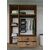 Stewehome Ντουλάπα 3 Πόρτες με 2 Συρτάρια Καρύδι 120x45x180 cm 737918 |  Ντουλάπες ρούχων στο espiti