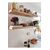Stewehome Σετ 2 ξύλινων ραφιών τοίχου Καφέ 60x20x20 cm 162900 |  Ραφιέρες τοίχου στο espiti