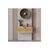 Stewehome Κονσόλα τοίχου με πόρτα από 100% MDF country στιλ Καφέ 69x26 cm 383373 |  Βιτρίνες - Έπιπλα εισόδου στο espiti