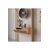 Stewehome Κονσόλα τοίχου με πόρτα από 100% MDF country στιλ Καφέ 69x26 cm 383373 |  Βιτρίνες - Έπιπλα εισόδου στο espiti