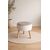 Stewehome Πούφ με ξύλινα πόδια Μπεζ 35x35 cm 637753 |  Πουφ στο espiti